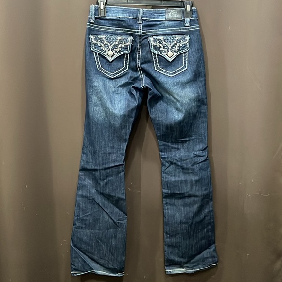 Love Nation Premium Jean, Bootcut, Bling Flap Pockets, Size 6 - Picture 2 of 10